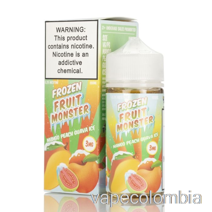 Vape Desechable Ice Mango Melocotón Guayaba - Frozen Fruit Monster - 100ml 0mg